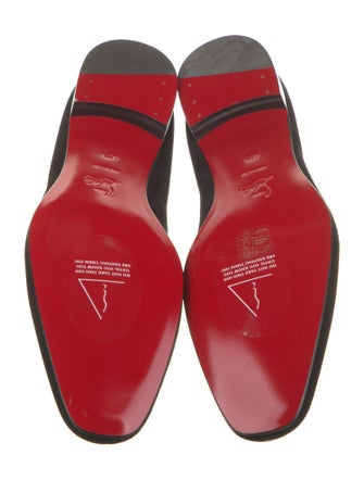 Christian Louboutin Suede Crystal Embellishments Slippers