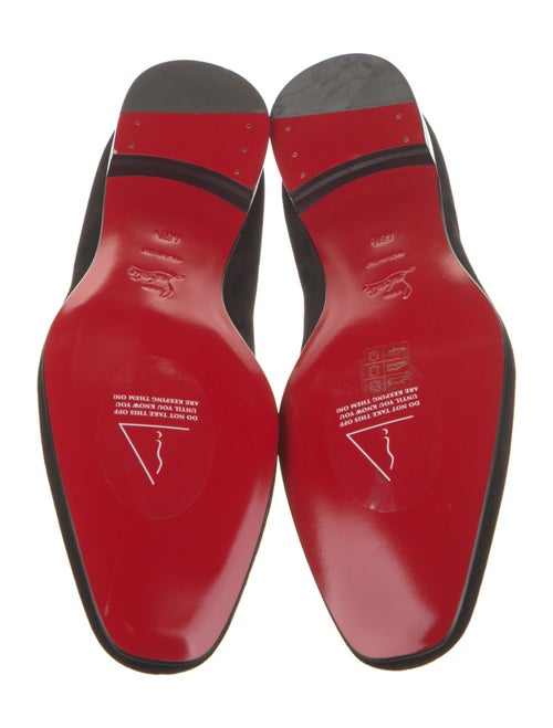 Christian Louboutin Suede Crystal Embellishments Slippers