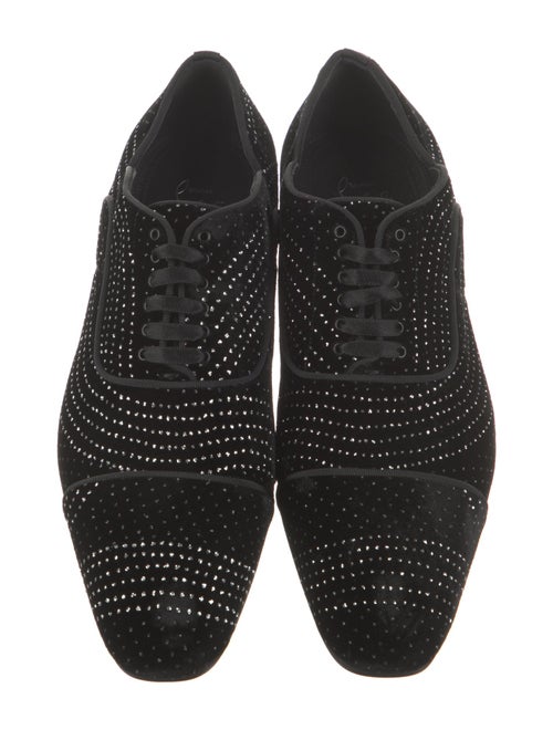 Christian Louboutin Suede Glitter Accents Oxfords