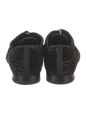 Christian Louboutin Suede Glitter Accents Oxfords