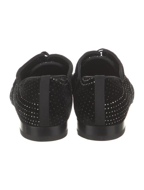 Christian Louboutin Suede Glitter Accents Oxfords