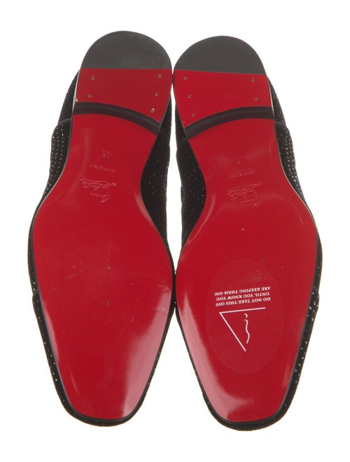Christian Louboutin Suede Glitter Accents Oxfords