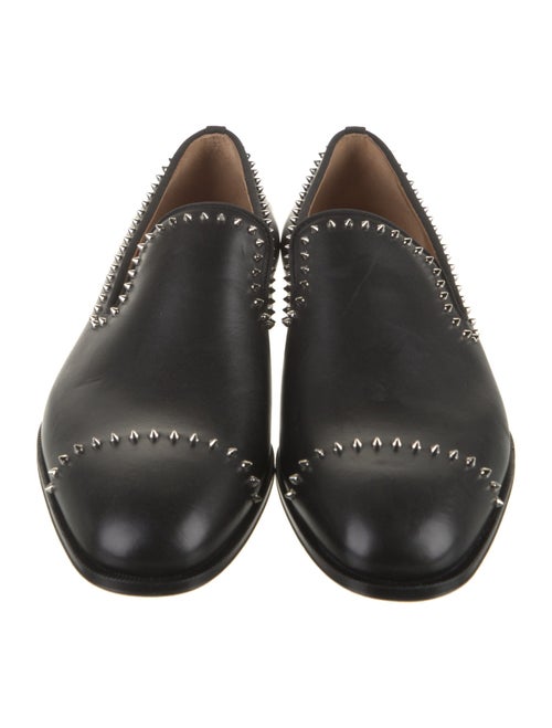 Christian Louboutin Leather Studded Accents Loafers