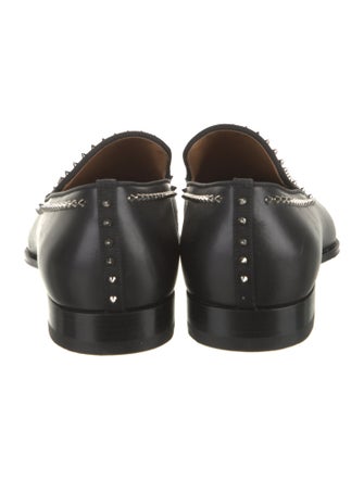 Christian Louboutin Leather Studded Accents Loafers