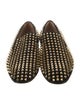 Christian Louboutin Velvet Studded Accents Loafers