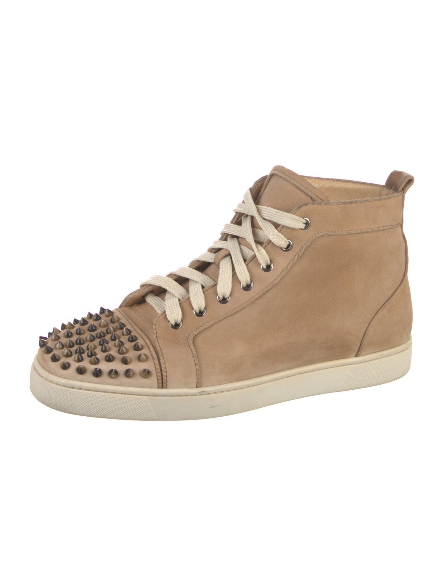 Christian Louboutin Spike Accents Suede Sneakers