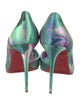 Christian Louboutin Satin Floral Print D'Orsay Pumps