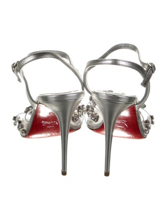 Christian Louboutin PVC Crystal Embellishments Sandals
