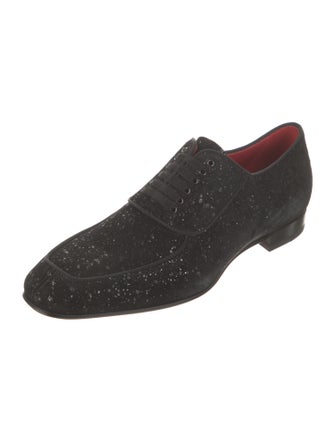 Christian Louboutin Suede Glitter Accents Brogues