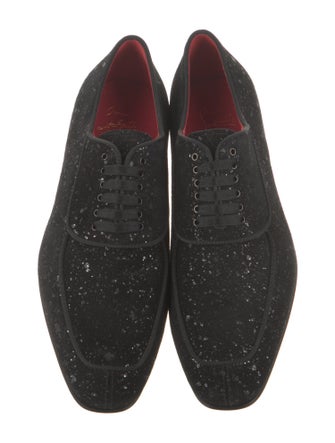 Christian Louboutin Suede Glitter Accents Brogues