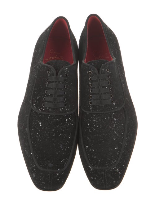 Christian Louboutin Suede Glitter Accents Brogues