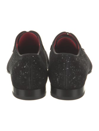 Christian Louboutin Suede Glitter Accents Brogues