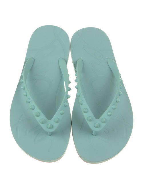 Christian Louboutin Rubber Studded Accents Flip Flops
