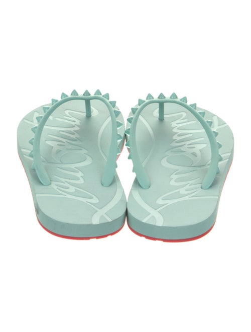 Christian Louboutin Rubber Studded Accents Flip Flops