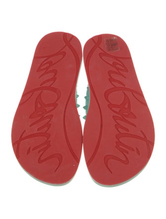 Christian Louboutin Rubber Studded Accents Flip Flops