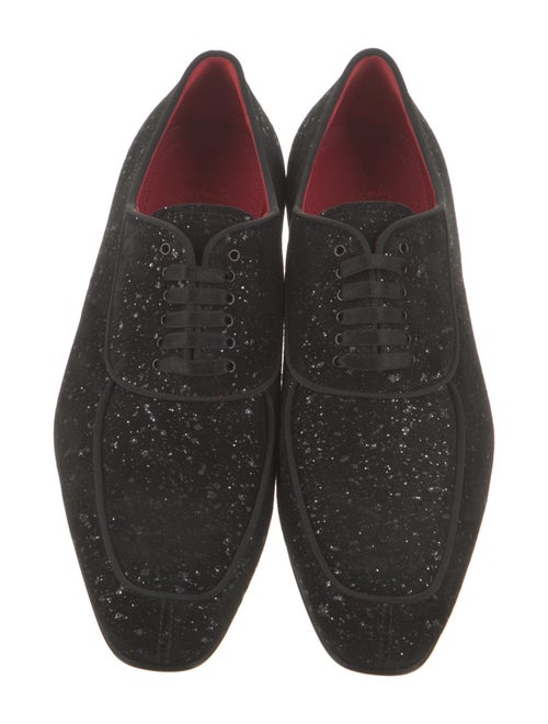 Christian Louboutin Suede Glitter Accents Oxfords