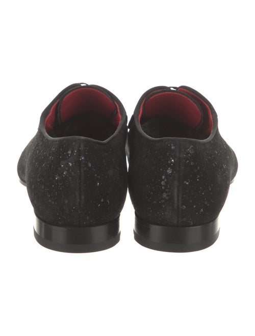 Christian Louboutin Suede Glitter Accents Oxfords