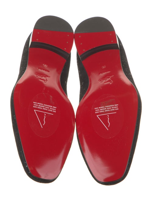 Christian Louboutin Suede Glitter Accents Oxfords