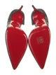Christian Louboutin Canvas Glitter Accents D'Orsay Pumps