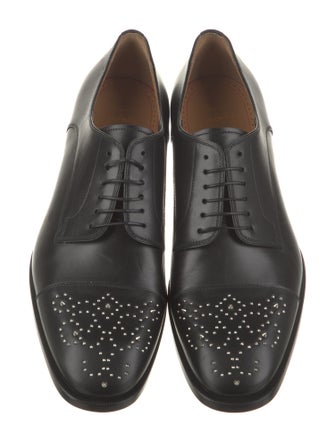 Christian Louboutin Spike Accents Leather Oxfords