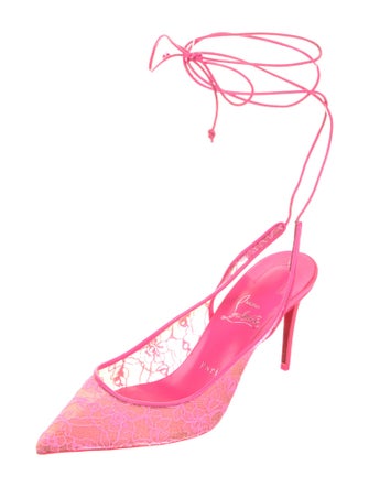 Christian Louboutin Lace Slingback Pumps