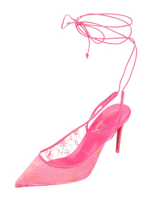 Christian Louboutin Lace Slingback Pumps