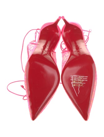 Christian Louboutin Lace Slingback Pumps
