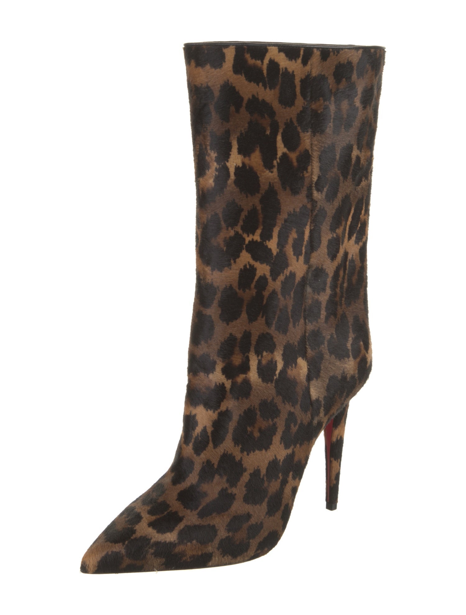 Christian Louboutin Calf Hair Animal Print Boots