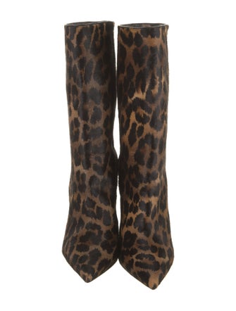 Christian Louboutin Calf Hair Animal Print Boots