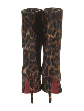 Christian Louboutin Calf Hair Animal Print Boots