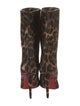 Christian Louboutin Calf Hair Animal Print Boots