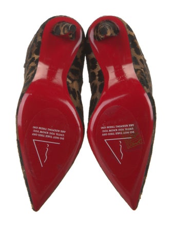 Christian Louboutin Calf Hair Animal Print Boots