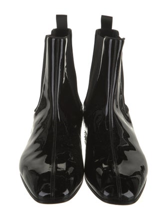 Christian Louboutin Patent Leather Chelsea Boots