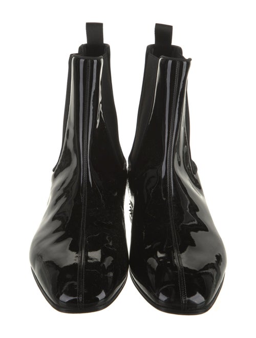 Christian Louboutin Patent Leather Chelsea Boots