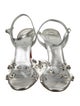Christian Louboutin Leather Crystal Embellishments Slingback Sandals