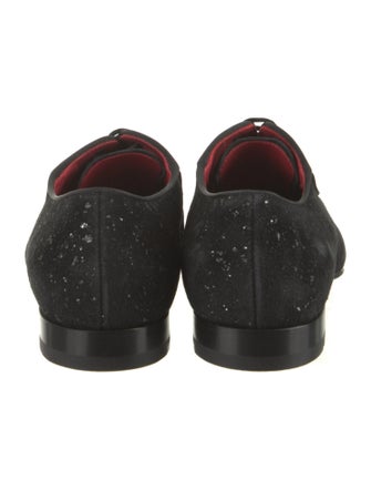 Christian Louboutin Suede Glitter Accents Oxfords