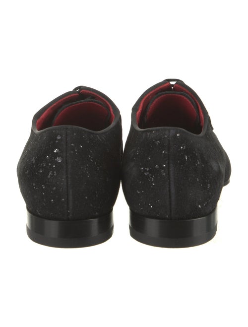 Christian Louboutin Suede Glitter Accents Oxfords