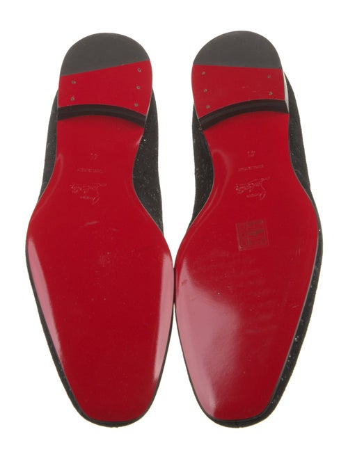 Christian Louboutin Suede Glitter Accents Oxfords