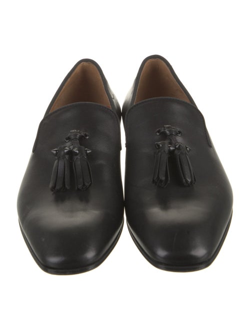 Christian Louboutin Leather Tassel Accents Loafers