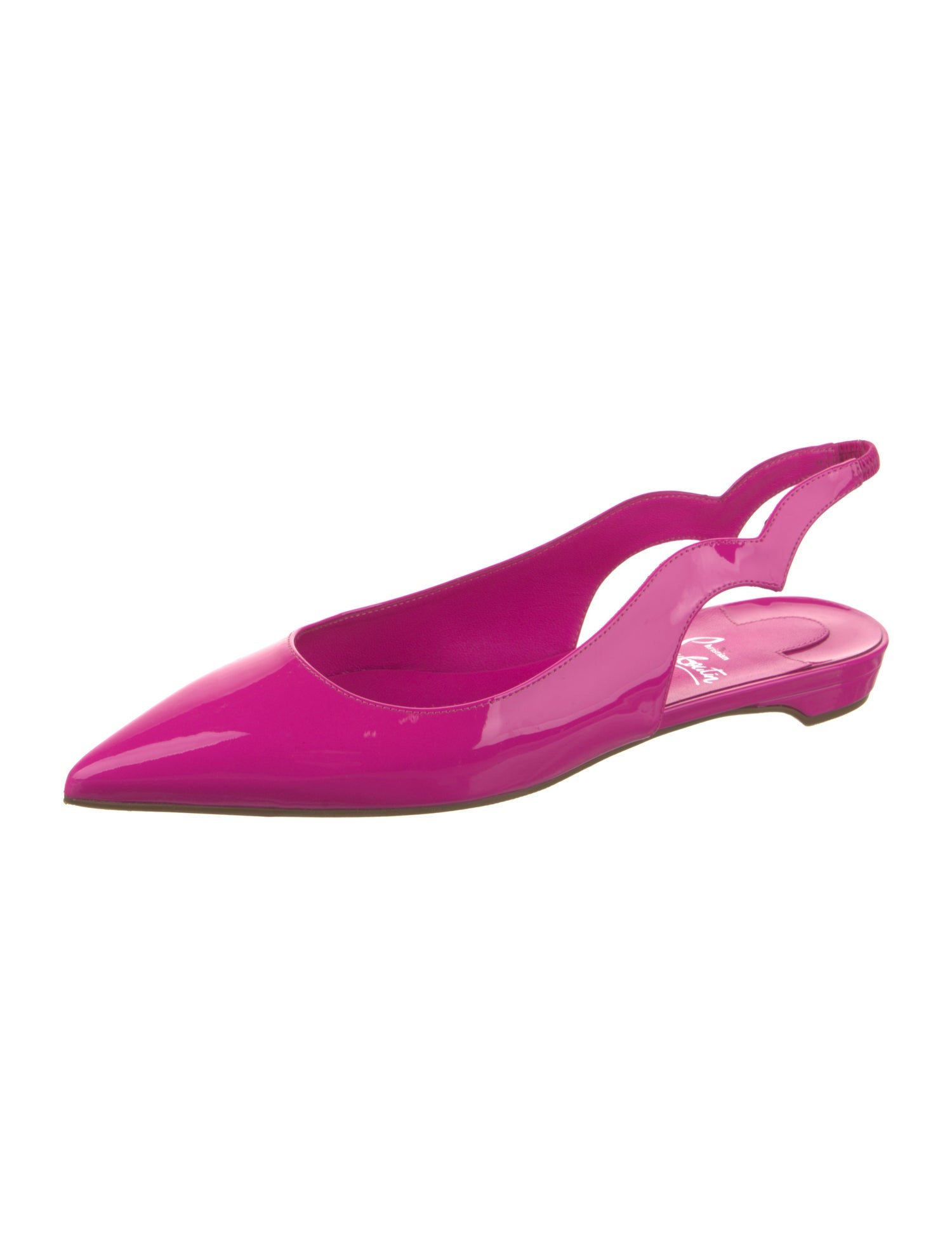 Christian Louboutin Patent Leather Slingback Flats