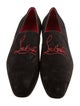 Christian Louboutin Velvet Graphic Print Loafers