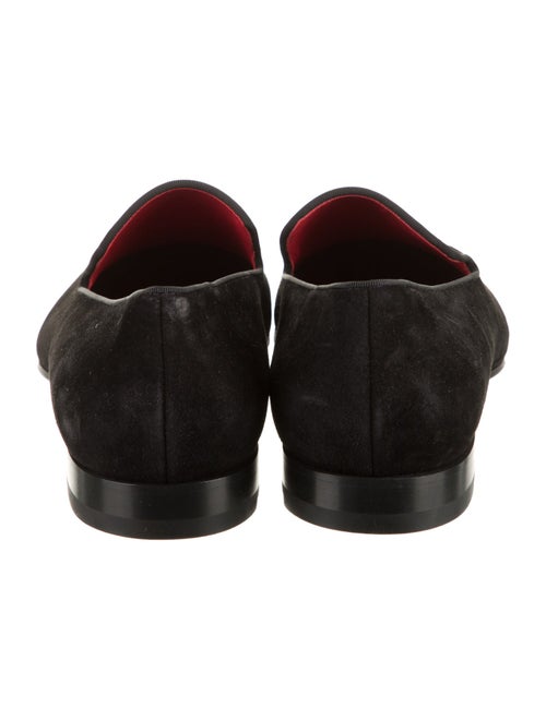 Christian Louboutin Velvet Graphic Print Loafers