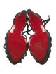 Christian Louboutin Velvet Crystal Embellishments Slingback Sandals