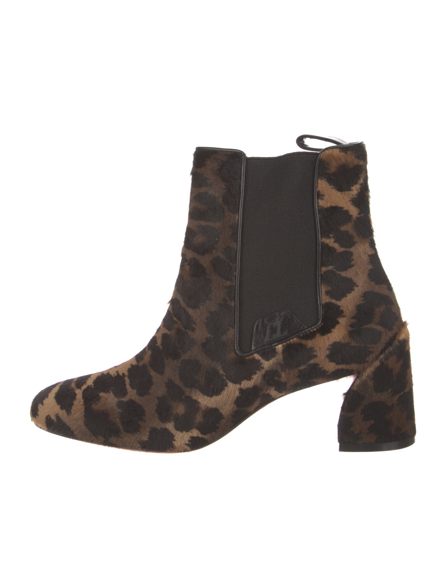 Christian Louboutin Ponyhair Animal Print Chelsea Boots