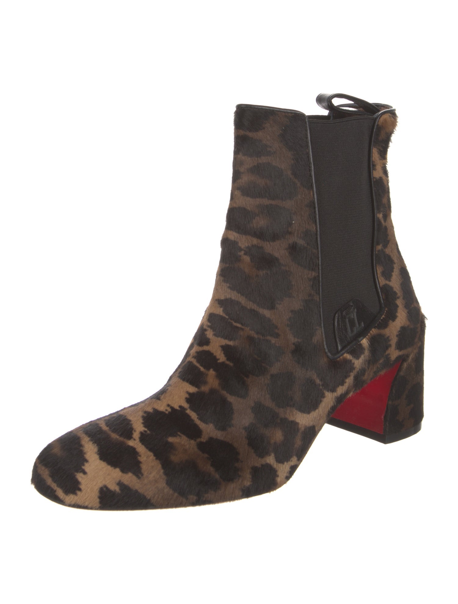 Christian Louboutin Ponyhair Animal Print Chelsea Boots