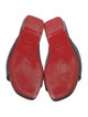 Christian Louboutin Leather Chain-Link Accents Slides