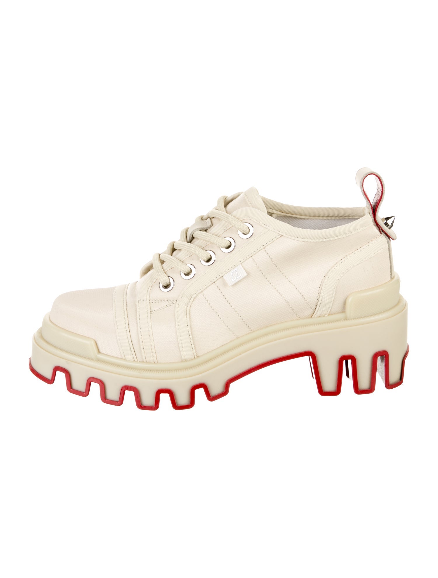 Christian Louboutin Spike Accents Canvas Oxfords