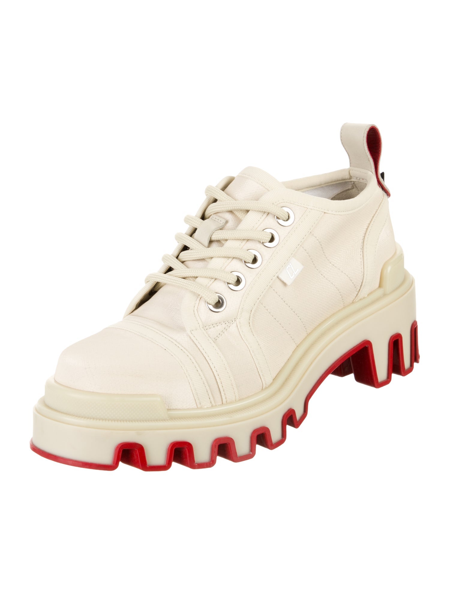 Christian Louboutin Spike Accents Canvas Oxfords