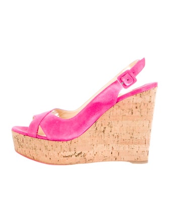Christian Louboutin Reine De Liege 120 Suede Slingback Pumps