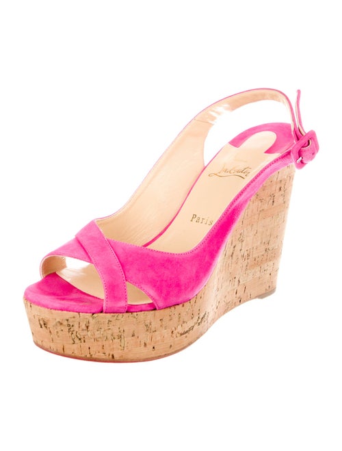 Christian Louboutin Reine De Liege 120 Suede Slingback Pumps